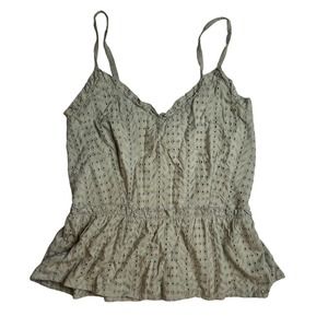 Sim & Sam Eyelet‎ Tank Green Size XS
